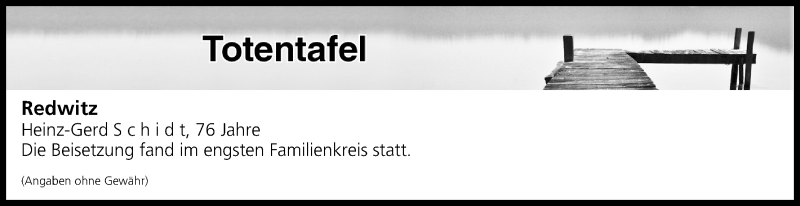  Traueranzeige für Totentafel vom 27.04.2019 vom 27.04.2019 aus MGO