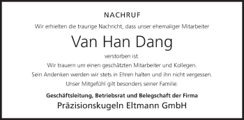 Anzeige von Van Han Dang von MGO