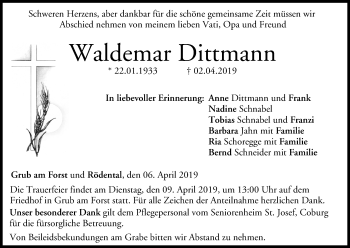 Anzeige von Waldemar Dittmann von MGO