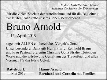 Anzeige von Bruno Arnold von MGO