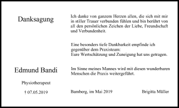 Anzeige von Edmund Bandi von MGO
