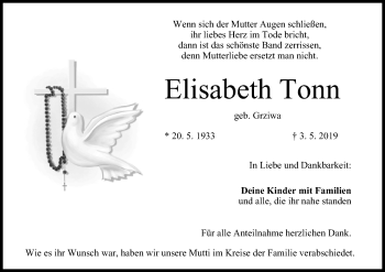 Anzeige von Elisabeth Tonn von MGO