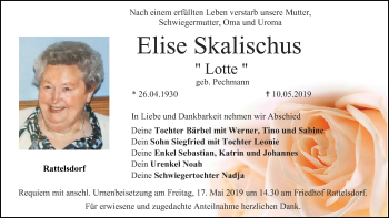 Anzeige von Elise Skalischus von MGO