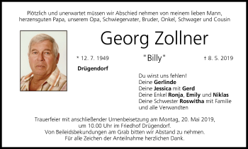 Anzeige von Georg Zollner von MGO