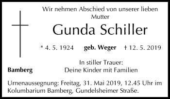 Anzeige von Gunda Schiller von MGO
