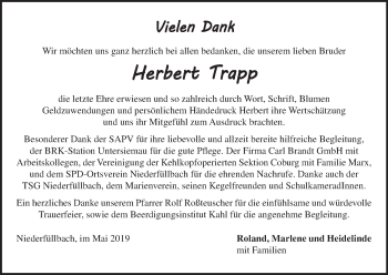 Anzeige von Herbert Trapp von MGO