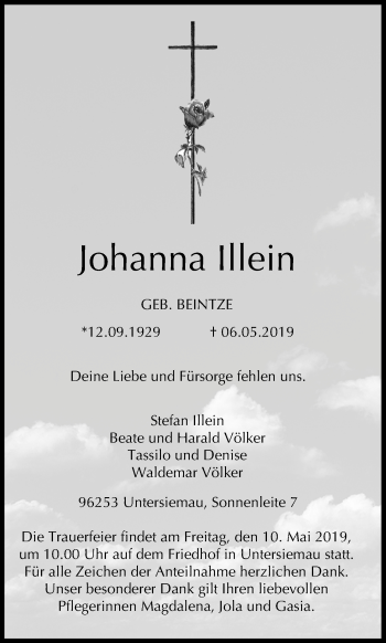 Anzeige von Johanna Illein von MGO