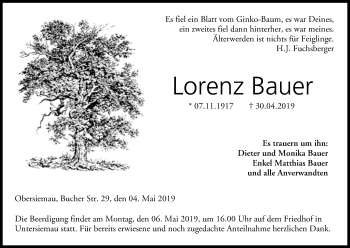 Anzeige von Lorenz Bauer von MGO