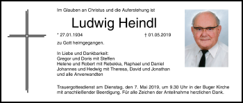 Anzeige von Ludwig Heindl von MGO