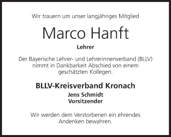 Anzeige von Marco Hanft von MGO