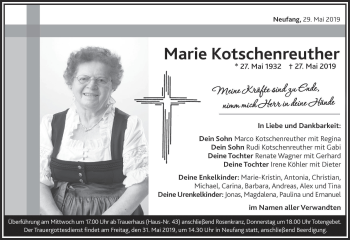 Anzeige von Marie Kotschenreuther von MGO