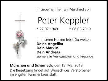 Anzeige von Peter Keppler von MGO