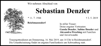 Anzeige von Sebastian Denzler von MGO