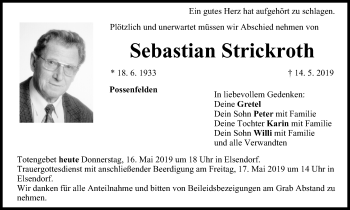 Anzeige von Sebastian Strickroth von MGO