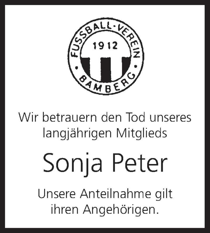  Traueranzeige für Sonja Peter vom 28.05.2019 aus MGO