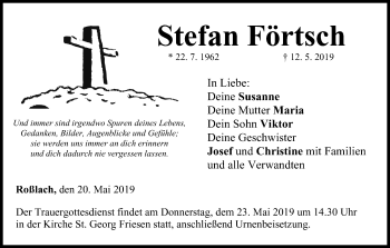 Anzeige von Stefan Förtsch von MGO