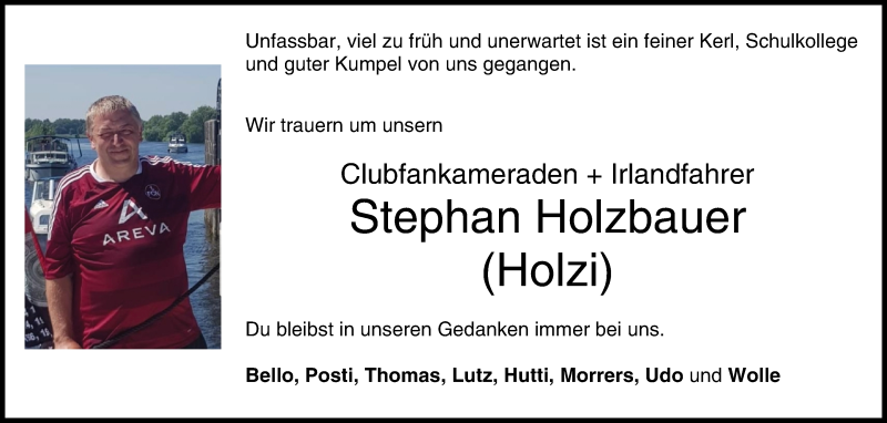  Traueranzeige für Stephan Holzbauer vom 08.05.2019 aus MGO
