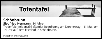 Anzeige von Totentafel vom 15.05.2019 von MGO