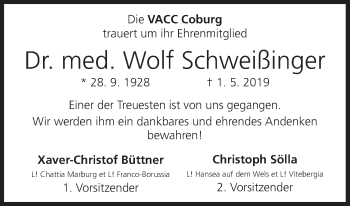 Anzeige von Wolf Schweißinger von MGO