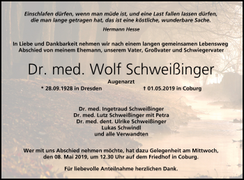 Anzeige von Wolf Schweißinger von MGO