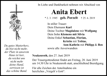 Anzeige von Anita Ebert von MGO