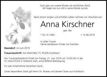 Anzeige von Anna Kirschner von MGO