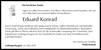Anzeige von Eduard Konrad von MGO