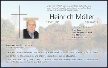 Anzeige von Heinrich Möller von MGO