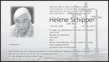 Anzeige von Helene Schipper von MGO