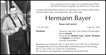 Anzeige von Hermann Bayer von MGO