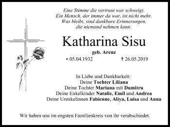 Anzeige von Katharina Sisu von MGO
