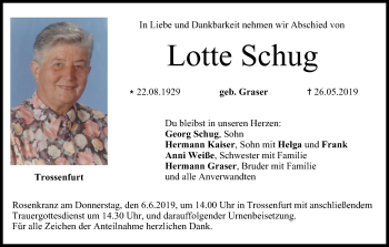 Anzeige von Lotte Schug von MGO