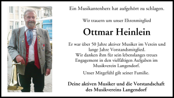 Anzeige von Ottmar Heinlein von MGO