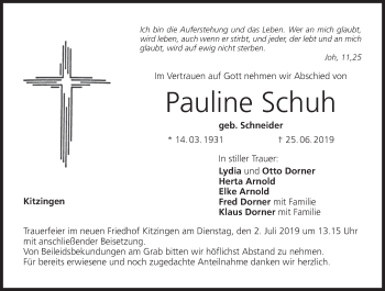 Anzeige von Pauline Schuh von MGO