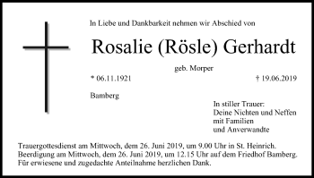 Anzeige von Rosalie Gerhardt von MGO