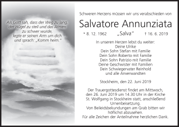 Anzeige von Salvatore Annunziata von MGO