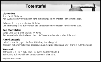 Anzeige von Totentafel vom 04.06.2019 von MGO