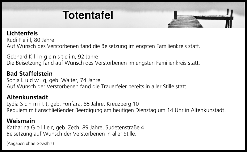  Traueranzeige für Totentafel vom 04.06.2019 vom 04.06.2019 aus MGO