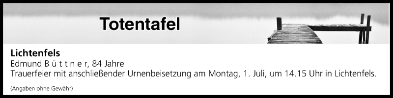  Traueranzeige für Totentafel vom 27.06.2019 vom 27.06.2019 aus MGO