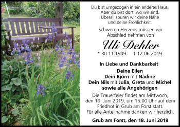 Anzeige von Uli Dehler von MGO