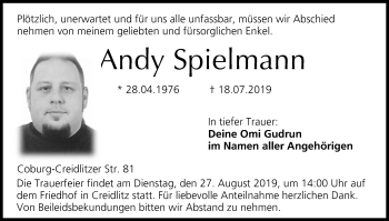 Anzeige von Andy Spielmann von MGO