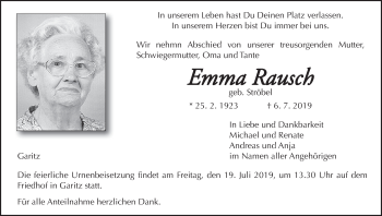 Anzeige von Emma Rausch von MGO