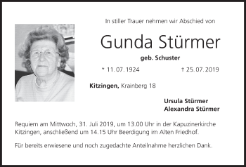 Anzeige von Gunda Stürmer von MGO