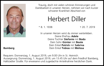Anzeige von Herbert Diller von MGO