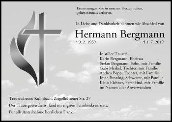Anzeige von Hermann Bergmann von MGO