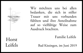 Anzeige von Horst Leifels von MGO