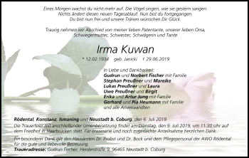 Anzeige von Irma Kuwan von MGO