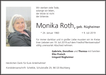 Anzeige von Monika Roth von MGO
