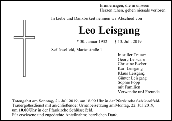 Anzeige von Leo Leisgang von MGO