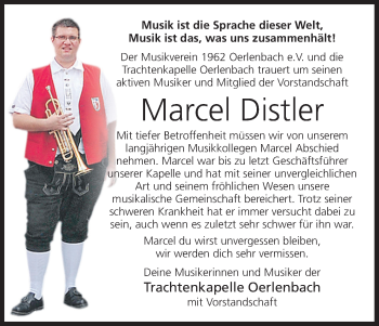 Anzeige von Marcel Distler von MGO